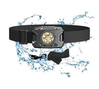Salyeeluly Faro Exterior,Faro Impermeable - Linterna frontal recargable con sensor de movimiento,Diseño de diadema ajustable para adultos y niños, equipo de mochilero, faro para ciclismo y correr