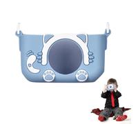 Salyeeluly Funda protectora para cámara de niños,Funda protectora para cámara con forma de gato para niños - Múltiples accesorios admiten la instalación de la cubierta de la cámara de dibujos animados