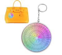 Salyeeluly Llavero de la emoción, Llavero de la Rueda de los Sentimientos,Llavero Divertido de la Rueda de Color - Llavero Creativo Divertido de emoción de Doble Cara para Adorno de Prueba de Salud