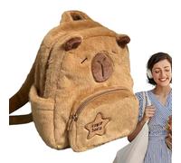 Salyeeluly Mochila Capibara,Bolso De Peluche De Capibara De Gran Capacidad | Mochila Ligera Y Adorable Para Libros | para Mujeres y Niñas, Uso Diario, Actividades al Aire Libre, Compras, Escuela e