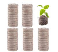 Salyeeluly Pellets de turba para inicio de plantas,Pellets de inicio de plantas, Bloque de suelo Pellets de suelo comprimido 50 piezas Vainas de inicio de plantas, Vainas de plantas compactas a