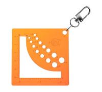 Salyeeluly Regla de aguja de tejer, Medidor de calibre de aguja de tejer - Regla acrílica portátil con diseño de hebilla de metal - Herramienta para medir agujas de tejer, herramienta de medición para