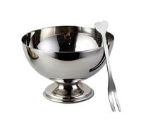 Salyeeluly Vaso de helado pequeño de acero inoxidable, plato de postre, para casa, hotel, restaurante, fiestas, tiendas, picnics, cumpleaños, vacaciones, verano, noches de cine, batido