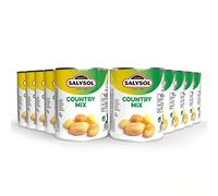 SALYSOL | Delicioso Sabor Crujiente Country Mix | Cacahuetes, habas, garbanzos, bola de maíz y aceite de girasol | Snacks envasados al vacío.