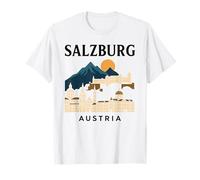 Salzburgo Austria Retro Alpino Viaje Ciudad Viaje Música austriaca Camiseta