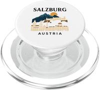 Salzburgo Austria Retro Alpino Viaje Ciudad Viaje Música austriaca PopSockets PopGrip para MagSafe