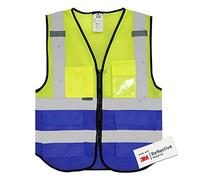 Salzmann Chaleco de Seguridad Multibolsillos | 14 Colores y 5 Tamaños | Hecho con cinta reflectante 3M