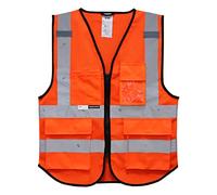 Salzmann Chaleco de Seguridad Multibolsillos | 14 Colores y 5 Tamaños | Hecho con cinta reflectante 3M