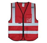 Salzmann Chaleco de Seguridad Multibolsillos - Chaleco reflectante de alta visibilidad con cremallera - Hecho con cinta reflectante 3M