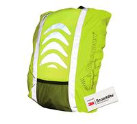 Salzmann Cubierta de Mochila Reflectante | 28-40L | Alta Visibilidad, Impermeable | Equipada con 3M Scotchlite