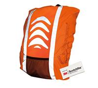 Salzmann Funda Impermeable para Mochila | Cubierta Reflectante | Estándar (hasta 28 L) o XL (hasta 40 L) | Fabricado con 3M Scotchlite
