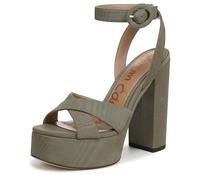 Sam Edelman Sandalias de tacón Savannah para mujer, Oliva claro, 38 EU