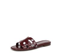 Sam Edelman Sandalias planas Bay para mujer, Merlot francés, 36.5 EU