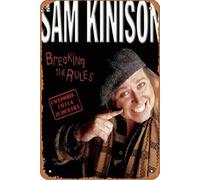 Sam Kinison: Breaking the Rules - Póster de película retro de metal para pared del hogar, letrero de metal para pared, cueva, bar, club, letrero de metal de lata de 8 x 12 pulgadas