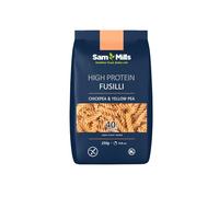 Sam Mills - Pasta Proteica - Fusilli de Garbanzo y Guisante Amarillo | Pasta de Legumbres 40% de Proteína - Alto Contenido en Fibra - Sin Gluten, Sin Lactosa - Ideal para Dietas Veganas