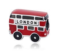 sam panda Abalorio de plata de ley 925 con colgante de trébol de cristal para pulseras de mujer, regalo de bricolaje con caja de joyería, 0,5 cm, Todos, Cristal