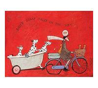 Sam Toft Lienzo con texto en inglés Don't Dilly Dally on The Way, multicolor, 30 x 40 cm