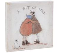 Sam Toft - Lienzo impreso (30 x 30 cm), diseño con texto A Bit of Love
