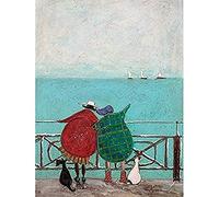 Sam Toft Pyramid International Lienzo Decorativo (60 x 80 cm Vimos Tres Barcos Venir navegando por Impresión en Lienzo