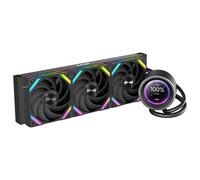 SAMA Q60 Disipador de CPU AIO de 360 mm con pantalla LCD de 2,8", extraíble magnéticamente,ventiladores modulares XT120, aspas LCP, soportes adicionales, 115X, 2011, 1200, 1700, 1851, AM4, AM5 negro