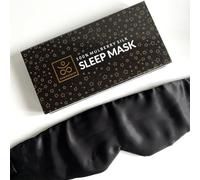 Samadhaan - Máscara de dormir de seda de morera (diseño de ala de nariz) para dormir laterales, antifaz para hombres y mujeres con diadema ajustable, antifaz y vendas para un apagón total para dormir, viajes y siesta, Negro