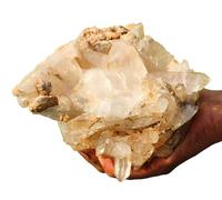 Samadhi rosa del Himalaya súper natural, cuarzo del Himalaya, racimo multipuntiagudo, tamaño grande, 2890 g, geoda de cristal transparente, rejillas de cristal, piedra de decoración del hogar