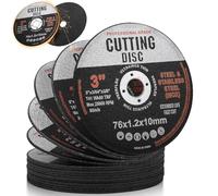 Samamoca 16 discos de corte de 76 mm - Discos flexibles para amoladora angular, circonio negro, corindón blanco, diámetro fino 76 x 10 mm, para metal y madera, compatible con Bosch GWS 12V-76