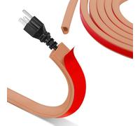 Samamoca 2M Mini Canaleta de Cables Adhesivo, Cinta Autoadhesiva para Conducto, Cubre Pared, Cubierta de Canaletas Suelo Pared, marrón