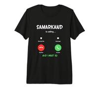 Samarcanda está Llamando y Debo IR a Uzbekistán de Viaje Camiseta Premium