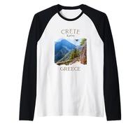 Samaria Gorge Hiking Chania Creta Isla Griega Creta Grecia Camiseta Manga Raglan