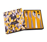 Sambonet Conca Giò Ponti Set de Cubiertos para Niños, 4 Pzas, Vajilla para Niños, Inoxidable, Acero Inoxidable, 52538-98