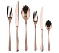 Sambonet - Juego de cubiertos de mesa para 6 personas, 36 piezas, acero inoxidable, acabado PVD, apto para lavavajillas, Copper