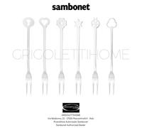 Sambonet - Party Items Portafortuna - Set 6 Horquillas Aperitivo - 52550C52