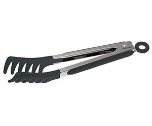 SAMBONET Pinzas para Espaguetis, Pinzas para Cocinar, Pinzas para Pasta, Utensilios de Cocina Profesionales , Multifuncionales de Silicona, Color Negro