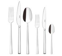 Sambonet Rock 52562-83 - Cubertería de mesa monobloque de acero inoxidable 18/10 para 6 personas, 36 piezas, 6 tenedores, 6 cuchillos, 6 cucharas, 6 tenedores de frutas, 6 cuchillos de frutas, 6 cucharas de té