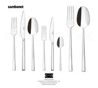 Sambonet - Rock Acero Inoxidable - Cubertería 74 Piezas para 12 Personas -
