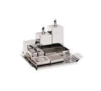 Sambonet Serie Sky Set Sal De Pimienta Aceite Vinagre Acero 15 Piezas