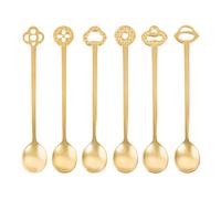SAMBONET Set 6 Party Spoons Oriental Living S/s Antique PVD Gold 52649G02