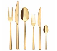 Sambonet - Tabla de Servicio 36 Piezas Cubiertos Rock PVD Oro Pulido 52762G83