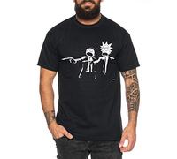 Sambosa RM Pulp Camiseta de Hombre Morty Dan Fiction Sanchez Mr Rick Meeseeks Harmon, Farbe2:Negro, Größe2:X-Large