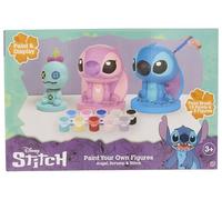 Sambro International Limited CyP Brands- Stitch, Set de 3 Figuras de Escayola, Actividades Creativas, Multicolor, Producto Oficial