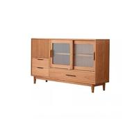 SAMCIOI Aparador Cocina 140x40x90cm Solid Wood Entrance Storage Table, Home Kitchen Tableware Cabinet, Simple Living Room Glass Furniture Aparador Entrada