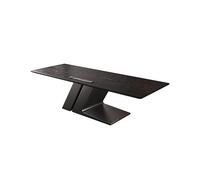 SAMCIOI Escritorio para Juegos Banco de Trabajo pequeño y Creativo Madera Maciza for Oficina Individual, Adecuado for presidentes gerentes Negocios, Mesa Grande Negra