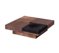 SAMCIOI Mesa de Centro Mesitas Auxiliares Sofa Mesa de Centro Madera Retro for Sala Estar, Mesa con Almacenamiento, Cuadrada for apartamento pequeño(120cm)