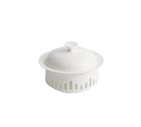 SAMCIOI Platos Llanos Grandes Modernos Plato redondo aislante con tapa, de cerámica, for restaurante, hotel, plancha, plato caliente, bandeja de postres Platos Llanos Apilables(5.4 inches)