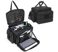 SAMDEW Bolsa de Patrulla, Organizador de Asiento Delantero de Coche Para Equipos Policiales y de Aplicación de la Ley, Bolsa de Equipo de Policía Para Portátil(hasta 15,6"),Compatible con MOLLE, Negro