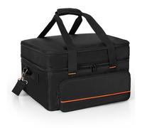 samdew Bolsa de transporte de parrilla de doble capa, funda acolchada compatible con Ninja GR101 Sizzle parrilla y parrilla de interior, almacenamiento de barbacoa para platos y accesorios, solo bolsa