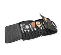 SAMDEW Bolsa de Viaje para Cuchillos de Chef, Estuche Cuchillos Profesionales para Chefs con Más de 20 Ranuras y Lockhole, Bolsa de Transporte para Rollos Chef para Utensilios de Cuchillos, Solo Bolsa