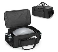 samdew Cubierta de Parrilla Compatible con Barbacoa de Gas Weber Q1000 Q1200, Portátil Bolsa de Transporte para Parrilla Compatible con Weber Q1400 Eléctrica Barbaco, Solo Bolsa (Diseño de Patente)