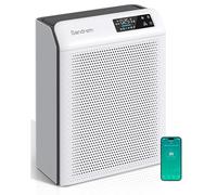 Samdrem Purificador de Aire con Filtro HEPA H13 y luz UVC, 32W Potente y Silencioso <30 dB, Modo Automático y Nocturno, Control WiFi y App - Elimina Polen y Olores, Ideal para Dormitorio y Oficina